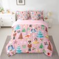 thumbnail image 2 of 7 Piece Bed in a Bag King Size Comforter Set for Kids Christmas Bedding Set,Christmas Nutcracker Reversible Bed Set,Xmas Tree Comforter with Sheet Set,All Season, 2 of 5