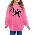 thumbnail image 1 of PMVFHDE Chandail à Col Rond pour Fille, Imprimé, à Manches Longues, Chandail à Capuchon pour Filles, Rose, 12-18 Mois, 1 of 3