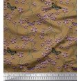 thumbnail image 1 of Soimoi Viscose Chiffon Fabric Insect,Leaves & Flower Floral Decor Fabric Printed Yard 42 Inch Wide, 1 of 2