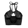 thumbnail image 1 of Women‘s Shiny Bra Rave Bandeau Vest Bra Holographic Crop Top Backless Metallic Rave Suit, 1 of 5