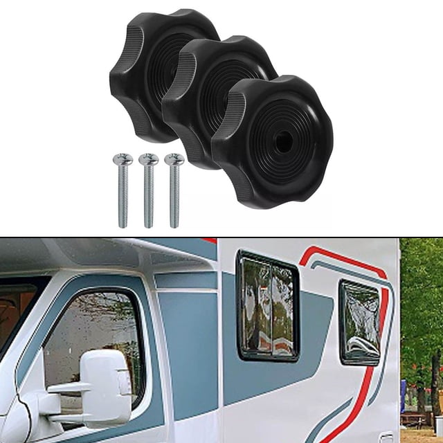 3 Pcs Bouton de Fenêtre et d'Aération de Voiture 1 Pouces pour VR, Quincaillerie Intérieure, Fenêtres de Caravane, Bouton de Ventilation pour VR, Pièces et Accessoires