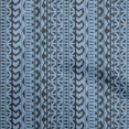 thumbnail image 1 of oneOone Cotton Jersey Medium Blue Fabric Asian Block Sewing Craft Projects Fabric Prints By Yard 58 Inch Wide, 1 of 4
