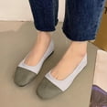 thumbnail image 3 of Casual Shoes For Women, Color-Block Canvas Slip-On Flats with Round Toe and Soft Sole for Spring and Summer, Large Sizes Available, 3 of 3