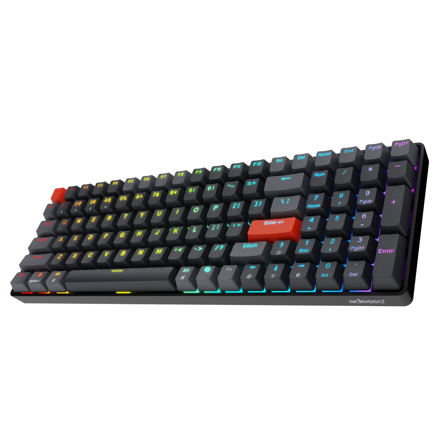 Adesso EasyTouch 1200 Multi-OS RGB Mechanical Compact Keyboard with CoPilot AI