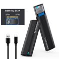 thumbnail image 1 of Boîtier Lecteur SSD SATA NVMe M.2 vers USB en Aluminium. Sans Outils USB3.1 2,6Gbps A1S8, 1 of 8