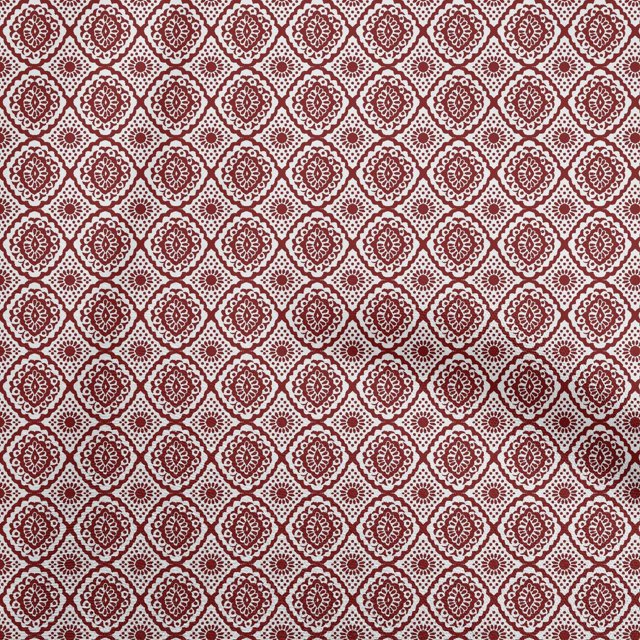 oneOone Georgette Viscose Maroon Fabric Block Sewing Craft Projects Fabric Prints By Yard 42 Inch Wide