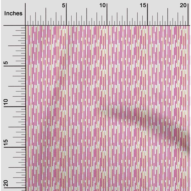 oneOone Tissu Polyester Lycra Tissu à Imprimé Rayé Abstrait au Mètre 56 Pouces de Large