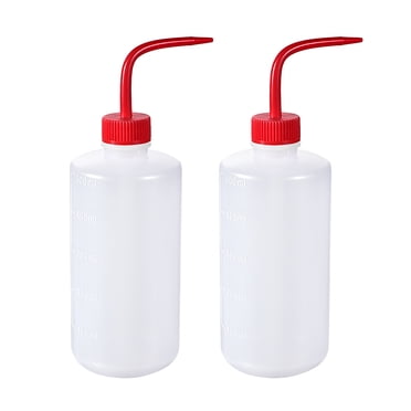 Unique Bargains 2pcs, 500ml Plastic Squeeze Bottle Lab Wash Bottle for Lab Tip Liquid Storage Narrow Mouth