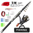 thumbnail image 1 of 1.8m 3.0m Telescopic Fishing Rod Reel Combination Fishing Rod Reel Combo Trout Rod and Left and Right Hand Interchangeable Fishing Reel Set Sea Fishing Rod Sea Fishing, 1 of 7