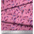 thumbnail image 3 of Soimoi Poly Georgette Fabric Brush Stroke Abstract Print Sewing Fabric Yard 52 Inch Wide, 3 of 3