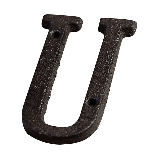weibbin Creative Alloy House Wrought Iron Number with Wrought Iron Nails Pattern, Black Address Number Sign for Outside, Rustic Mailbox Number for Yard and House