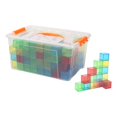 thumbnail image 1 of MERIGLARE Transparent Cubes Counting Blocks Learning Educational Toys Building Blocks, 1 of 9