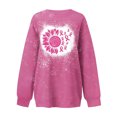 thumbnail image 3 of Penkiiy Chandail pour Femmes Mode Femmes Été Ample Imprimé T-Shirt à Col Rond Manches Longues Blouse Décontractée Rose Vêtements Y2K, 3 of 3