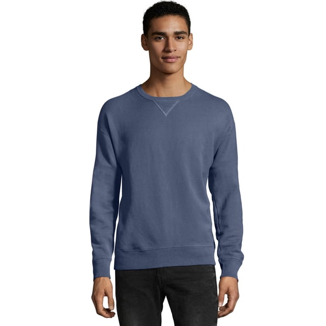 Hanes Mens Big ComfortWash Garment Dyed Fleece Sweatshirt, 2XL, Saltwater