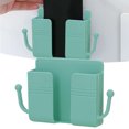 thumbnail image 4 of Wall Mounted Storage Box, Practical Wall Mount Phone Holder Wide Application Dual Use  For Kitchen For Bedroom For Bathroom Pink,Blue,Green,Yellow, 4 of 8