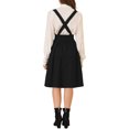thumbnail image 4 of Unique Bargains Jupe Midi Plissée à Bretelles Rétro pour Femme à Taille Élastique avec Bretelles, 4 of 6