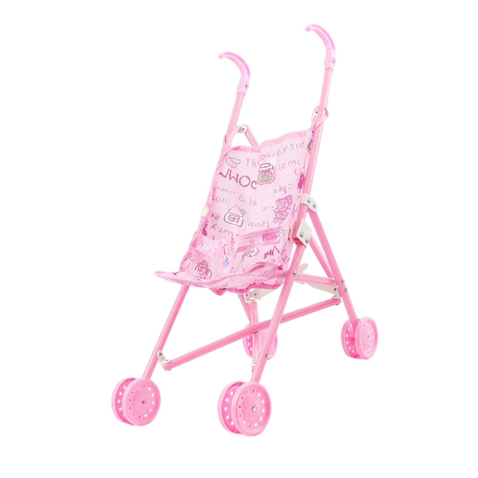 Siruishop Doll Stroller Playhouse Dolls Carrier Cart for 8inch All Dolls Birthday Gift