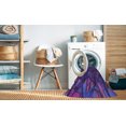thumbnail image 2 of Ahgly Tapis d'Intérieur Lavable en Machine Carré Transitionnel Iris Violet, 3 Pieds Carré, 2 of 7
