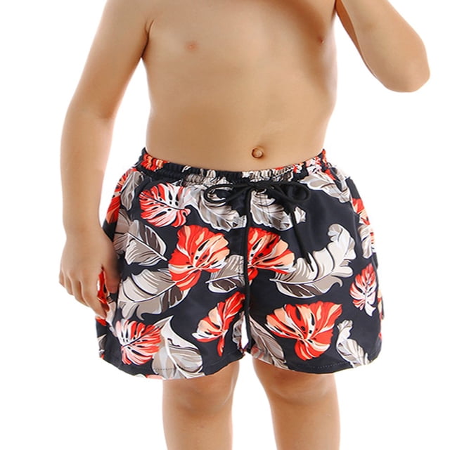 Family Matching Father Son Swim Trunks and Boys Quick Dry Swimwear