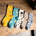 thumbnail image 2 of Chaussettes Douces Automne Hiver pour Femmes Filles Imprimé Œuf Nuage Chien Patte Élastique, 2 of 9
