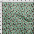 thumbnail image 4 of oneOone Tissu en Jersey de Viscose Vert Mer, Matériau pour Robe Asiatique Suzani, Tissu Imprimé au Mètre 60 Pouces de Large, 4 of 5