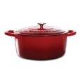 thumbnail image 1 of Crock-Pot Artisan 7 Qt Enameled Cast Iron Dutch Oven W/Lid, Scarlet Red, Oval, 1 of 5