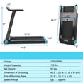 thumbnail image 2 of Gymax Electric Folding Treadmill Portable Cardio Running Machine w/ APP Control Blue, 2 of 10