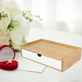 thumbnail image 2 of Textured Desktop Storage Drawer Toothbrush Box Organization Scissors Wooden Supplies Storage Box for Study Hotel Guest Room Bathroom Jewelry Makeup , white single layer, 2 of 7