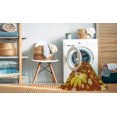 thumbnail image 2 of Ahgly Tapis Rond Lavable en Machine Intérieur Transitionnel Jaune, 3 Pieds Rond, 2 of 7