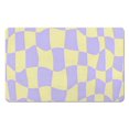 thumbnail image 1 of Water Absorbent Long Bath Mat - Checkered 20x32 in Bathroom Runner Rug, Non-Slip, Soft & Comforting Microfiber, Machine Washable Mats., 1 of 5