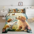 thumbnail image 1 of Erosebridal Ensembles de Douillette 3D pour Animaux de Compagnie Format Simple, Douillettes et Couettes Chat Chien Mignon, Déco de Chambre Jungle Groovy, Réversible 2 Pcs, 1 of 7