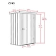 thumbnail image 3 of Abri de jardin Spacemaker, 1,2 x 0,9 m, Sarcelle et Anthracite, 3 of 8