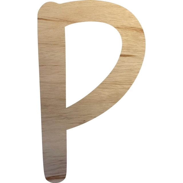 Wooden Letter P Craft Project, 3'' Tall Small Unfinished Wood Alphabet Letter, DIY