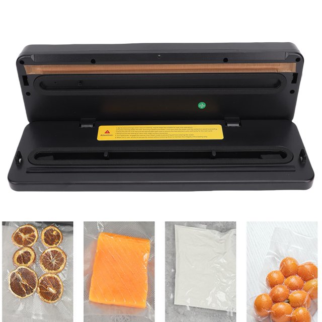 Vacuum Sealer Machine with Cutter, 120W Automatic Vacuum Air Food Sealer Compact Food Vacuum Sealing Preservation System Compact Food Sealing Machine for Home Kitchen