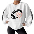 thumbnail image 1 of Rbaofujie Chandails d'Automne pour Femmes Mode Femmes Décontracté Dames Uni Ample Manches Longues Col Rond Chemisiers Hauts Chandails Sans Capuche Blanc Chandails à Capuche pour Femmes, 1 of 4