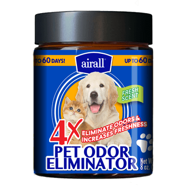 Airall 3 in 1 Air Freshener Jar - Pet Fresh 4X odor Eliminator 8 oz