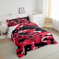 thumbnail image 3 of Ensemble de Douillette de Jeu - Douillette de Gamer Ensembles de Literie Simple pour Garçons, Design Camouflage Noir et Rouge Déco de Chambre de Gamer Camouflage pour Garçons, 3 of 5