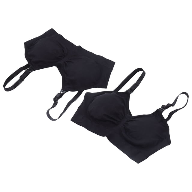 Soutien-gorge d'Allaitement Mains Libres Ajustable, Doux et Respirant pour Puerpera, Noir. Fait de 89,8 % nylon et 10,2 % Polyuréthane, Ce Soutien-Gorge Présente une Boucle à Ouverture Frontale pour une Fixation Facile, des Bretelles Ajustables et un Dos en U pour l'Élégance et le Confort. Comprend un Coussinet de Poitrine Intégré et une Boucle à 3 Rangées pour un Port Sécuritaire. Convient à l'Utilisation Post-Partum.