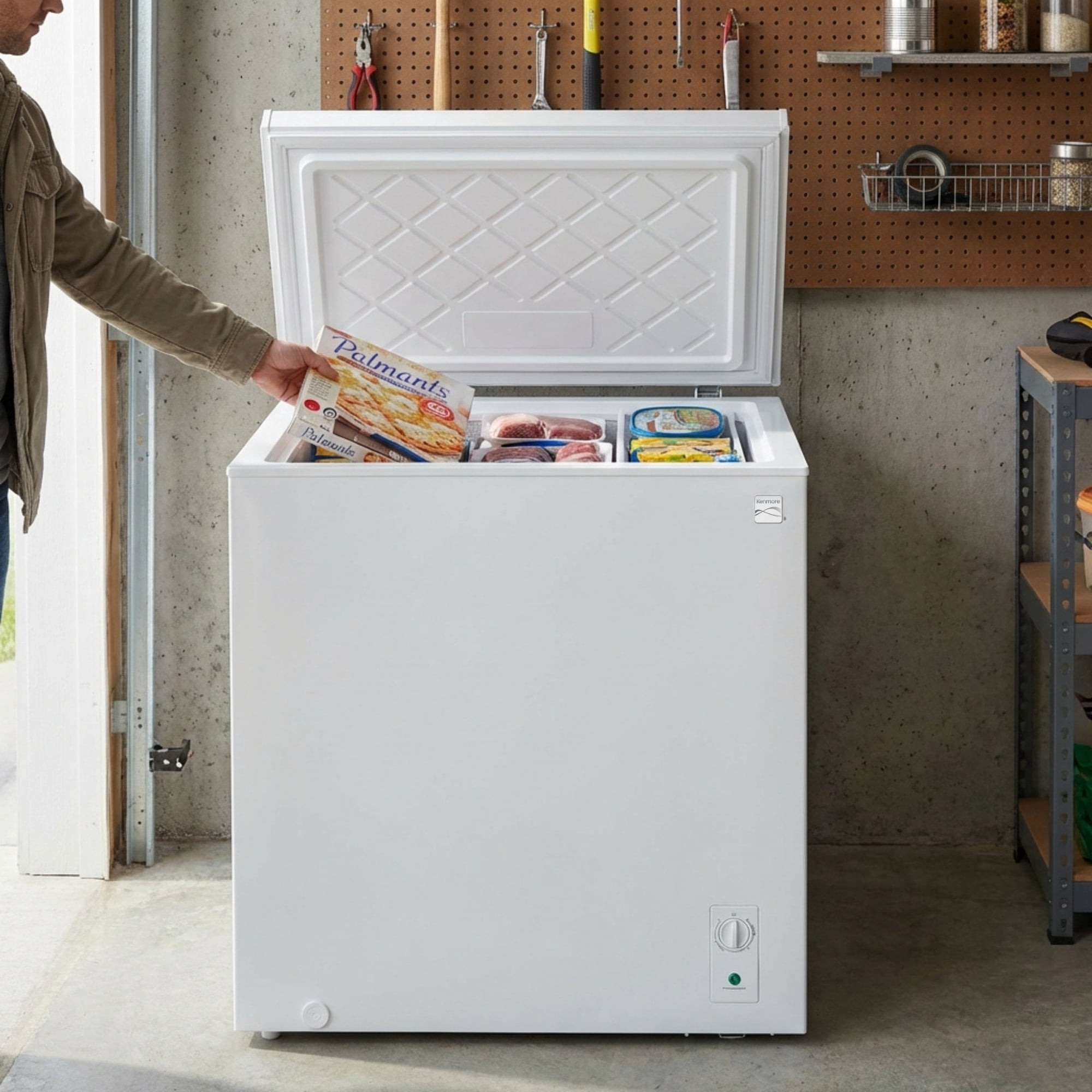 Kenmore 5 pi³. Congélateur/réfrigérateur coffre convertible, prêt pour le garage, dégivrage manuel (143 L), blanc