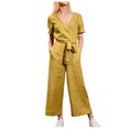 thumbnail image 2 of LSLJS Women's Cotton Linen Loose Sleeveless Jumpsuits Spaghetti Strap Stretchy Solid Jumpsuit with Pockets, 2 of 7