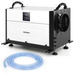 Costway 192 Pint Crawl Space Dehumidifier Commercial Dehumidifier with 3 Modes & 24H Timer 2,600 Sq. ft Coverage Area White