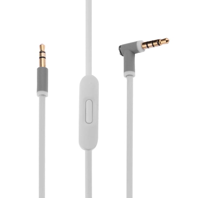 Replacement 3.5mm L Jack Audio Cable Cord Wire for Beats Solo HD Studio Pro,White