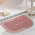 thumbnail image 1 of 16x24 Diatomaceous Earth Bath Rug, Super Absorbent Quick Dry Bathroom Floor Mat, Non Slip Rubber Backing Washable Shower Rug for in Front of Bathtub, Modern Diatomite Bath Mat for Shower Room, Pink, 1 of 7