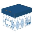 thumbnail image 1 of Bankers Box® Stor/File™ Decorative Storage Box, Argyle, Small, 4pk, 1 of 1