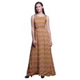 thumbnail image 1 of Bimba Ikat Robe Longue Débardeur pour Femmes Maxi Col Rond Imprimée Robe de Soirée - Grand, 1 of 1