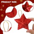 thumbnail image 3 of Christmas Decorations Tree Ornaments Christmas Decorations Gold Powder Five Pointed Star Pendant Christmas Tree Decoration Gold Three-Dimensional Star Pendant, 3 of 7