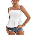 thumbnail image 2 of Birdeem T-Shirt à Bretelles pour Femmes, Sans Manches, Design Plissé, Mode Aguichant, Tops d'Été, 2 of 6