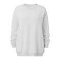 thumbnail image 4 of DPTALR Femmes Solide Col Rond Velours Automne et Hiver Manches Longues Chandails à Capuchon Tops, 4 of 4