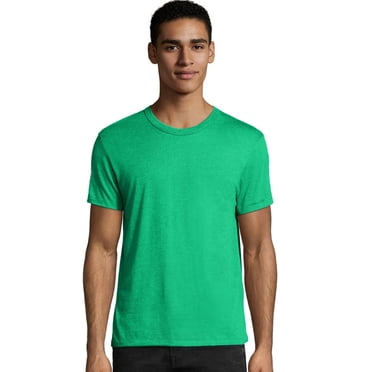 Hanes Mens Elevated Tee, L, Kelly Green Triblend