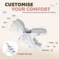 thumbnail image 4 of Qaba High Chair with Adjustable Seat Height, Backrest, Footrest and Tray, 4 of 10